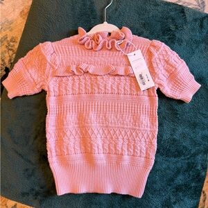 NWT Janie and Jack Pink Knit Sweater 18-24m